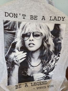 Gildan Grey Heather Dryblend Crewneck 2XL T-shirt - Stevie Nicks